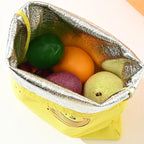 1pc Fruit Vegetables Storage Bag Drawstring Bag for Refrigerator Freshness Travel Storage Insulated Aluminum Film Bag