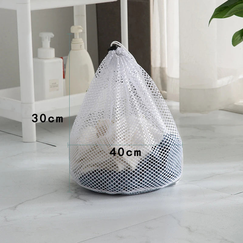 Fine Net Laundry Bag Clothing Care Washing Machines Dirty Laundry Basket Travel Shoes Mesh Bags Woman Bra Clothes Organizer