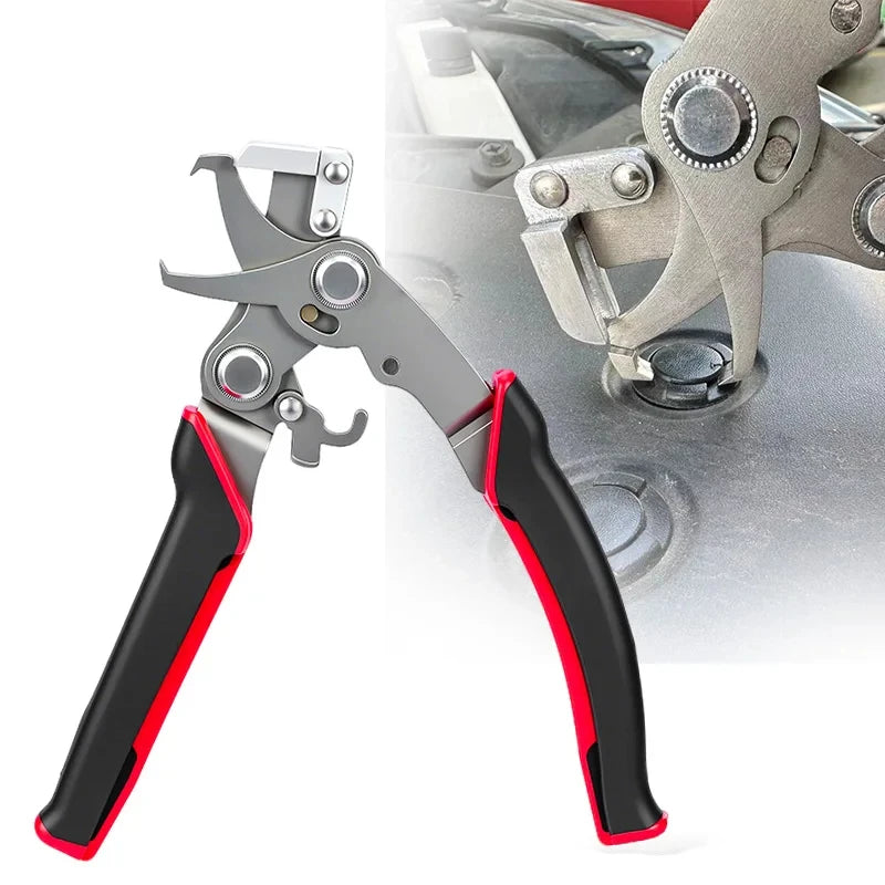 Universal Car Clip Pliers Stainless Steel Snap Pliers Fastener Remover Clip Puller Tool for Mechanics DIY Garage Workshop Users