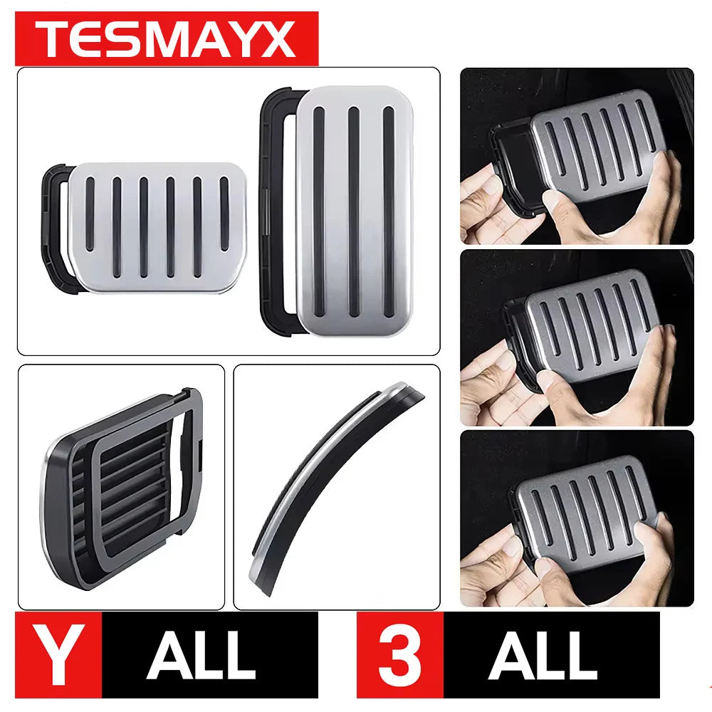 Performance Pedal Sets Accelerator Brake Pedals Cover for Tesla Model Y Juniper Model 3 2021-2026 Accessories Foot Pedal Pad Mat