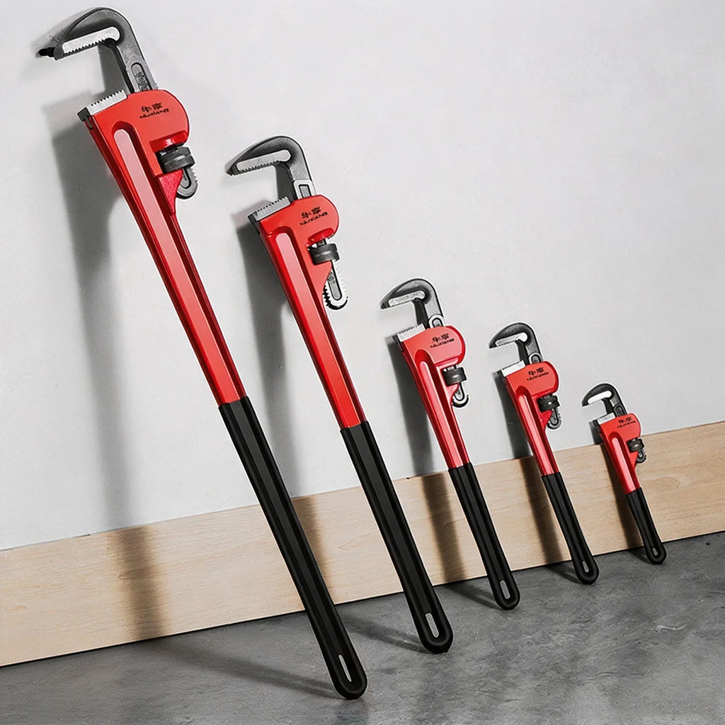Heavy Duty Adjustable Pipe Wrench Multi-function Large Opening Plumbing Wrench  Steel Pipe Tool for Home Motorcycle Maintenance