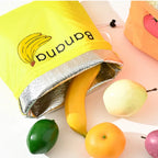 1pc Fruit Vegetables Storage Bag Drawstring Bag for Refrigerator Freshness Travel Storage Insulated Aluminum Film Bag