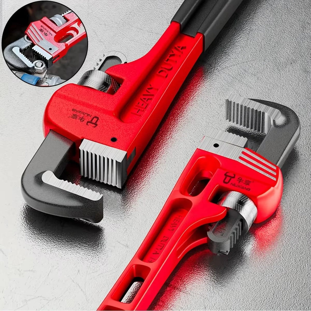 Heavy Duty Adjustable Pipe Wrench Multi-function Large Opening Plumbing Wrench  Steel Pipe Tool for Home Motorcycle Maintenance
