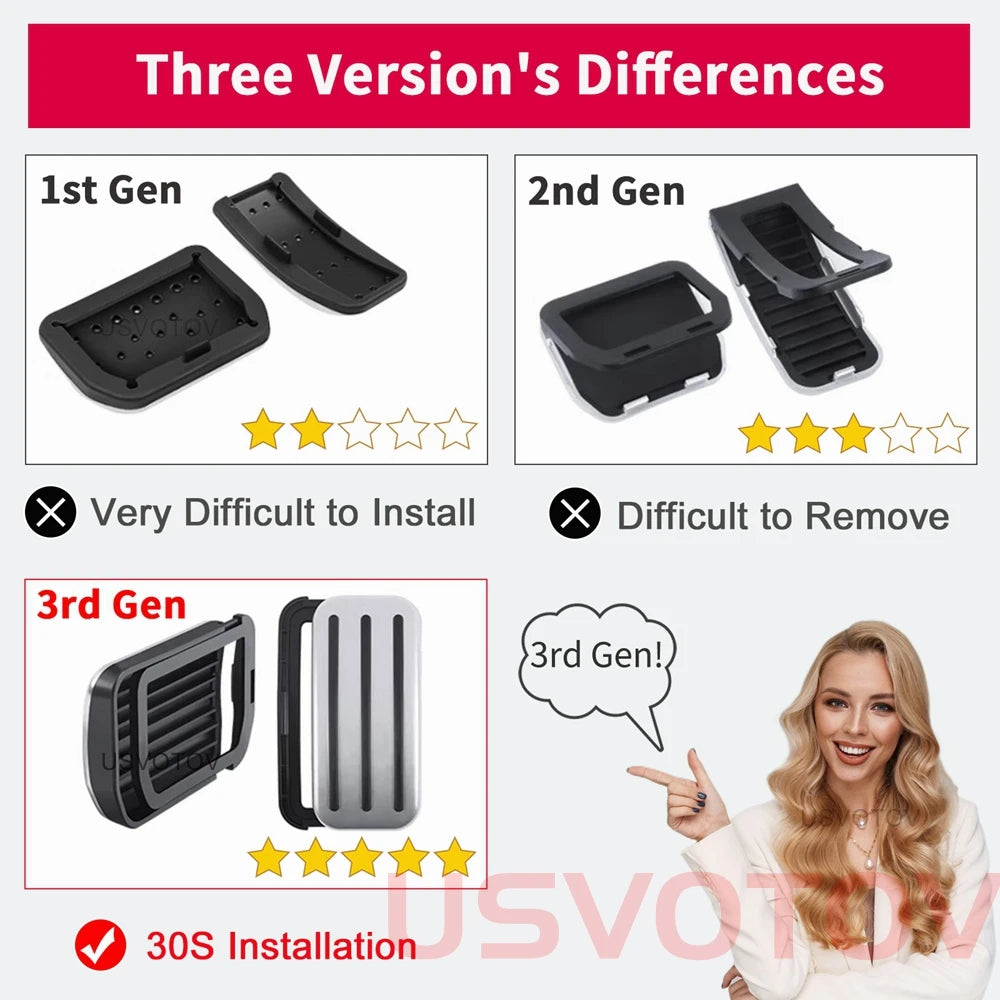 Performance Pedal Sets Accelerator Brake Pedals Cover for Tesla Model Y Juniper Model 3 2021-2026 Accessories Foot Pedal Pad Mat