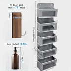 5-Shelf Hanging Storage Organizer - Behind Door Anti-Tilt 5 Large Capacity Pockets Suitable for Bedroom Bathroom