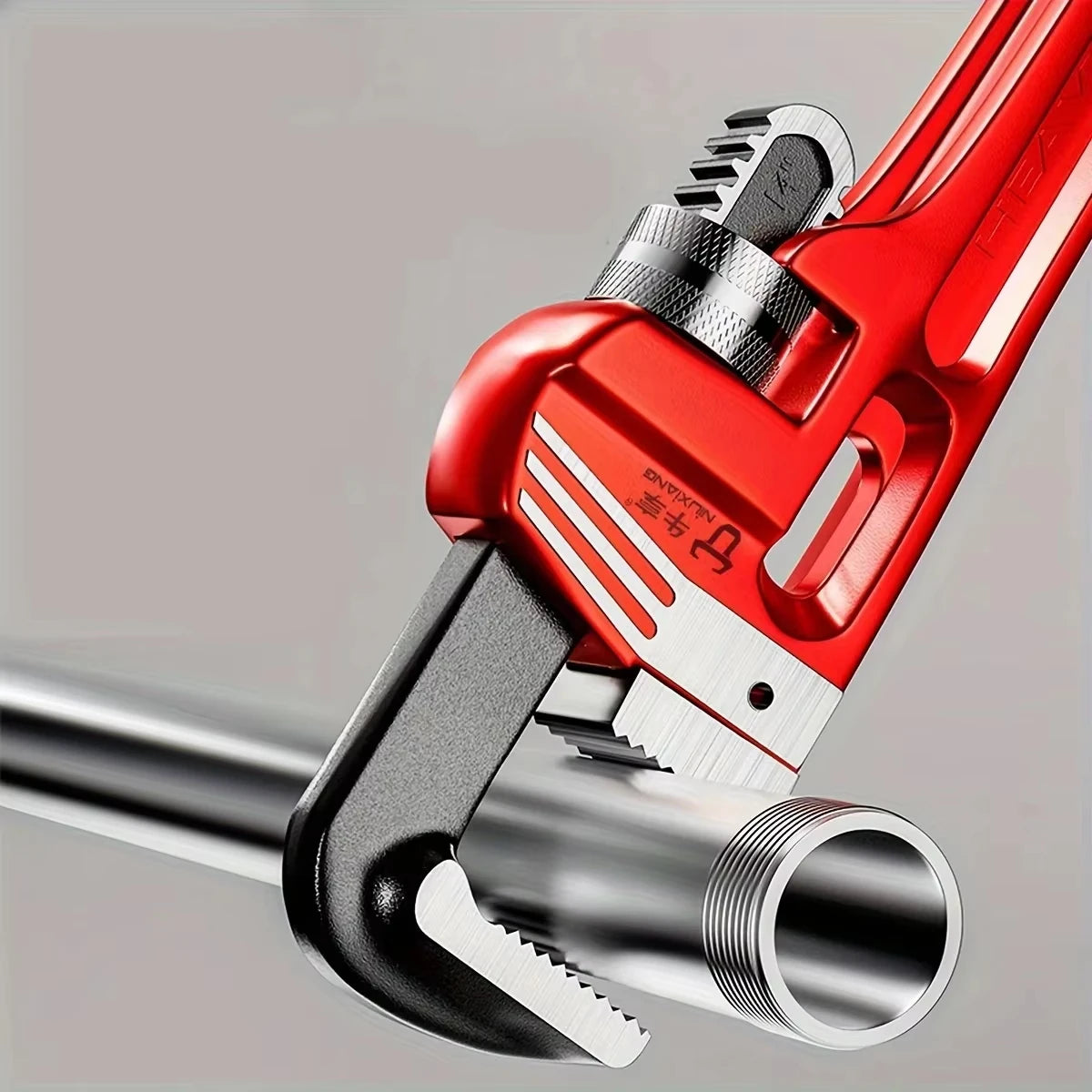 Heavy Duty Adjustable Pipe Wrench Multi-function Large Opening Plumbing Wrench  Steel Pipe Tool for Home Motorcycle Maintenance