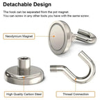 10PCS Strong Magnet Hooks Multi-Purpose Storage Hooks Home Kitchen Bar Storage Hooks Key Storage Hooks Bathroom Hangers