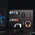 Home & Office Desktop Pegboard: Height-Adjustable Standing Storage Rack for Supplies, Also for Decorative Figurine Display