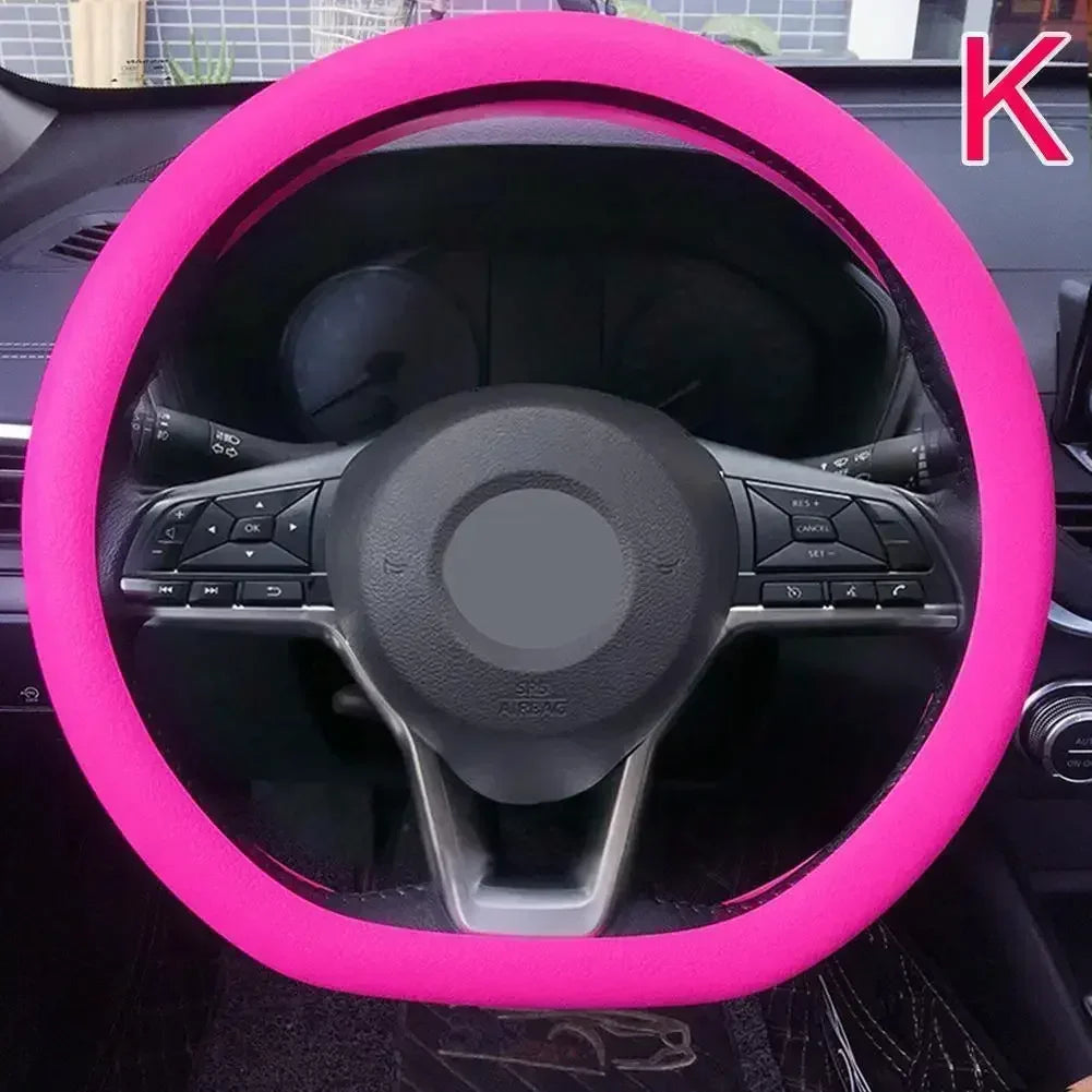 New car steering wheel cover anti slip silicone ice feeling ultra-thin washed all season universal steering wheel cover