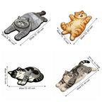 Cute 2D Cat-Shaped Area Rug Non-Slip Anti-fouling Home Decor Carpet Easy to Clean Cartoon Carpet Living Rooms