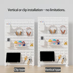 Home & Office Desktop Pegboard: Height-Adjustable Standing Storage Rack for Supplies, Also for Decorative Figurine Display