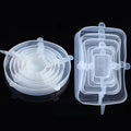 6 Pcs Silicone Cover  Stretch Lids for Kitchen Microwave Food Covers Bowl Caps Elastic Silicone Lid Cap Universal Adaptable Lids