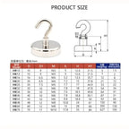 10PCS Strong Magnet Hooks Multi-Purpose Storage Hooks Home Kitchen Bar Storage Hooks Key Storage Hooks Bathroom Hangers