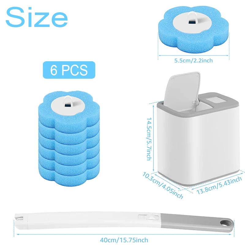 Toilet Brush One-Click Disposable Replacement Head Wall-mounted Auto Lid Opening Bathroom Cleaning Tool Wc Accessories