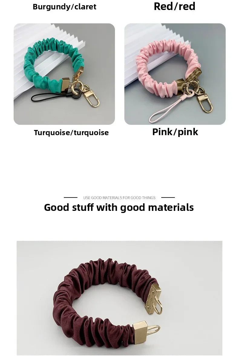 Fashion Women Phone Lanyard High‑Texture Decor Phone Chain Portable Anti‑Lost Mobile Strap for iPhone Smartphone