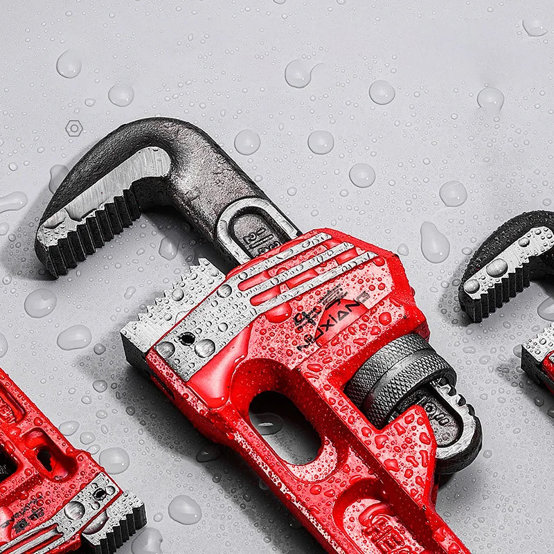 Heavy Duty Adjustable Pipe Wrench Multi-function Large Opening Plumbing Wrench  Steel Pipe Tool for Home Motorcycle Maintenance
