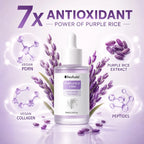 Purple Rice PDRN Serum Vegan Collagen Peptides for Pore Refining Skin Elasticity Niacinamide Glass Skin