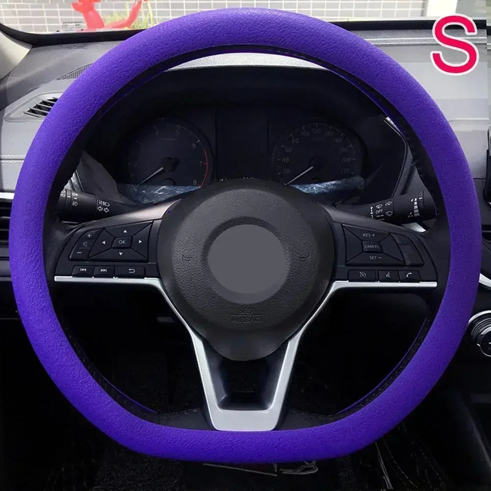 New car steering wheel cover anti slip silicone ice feeling ultra-thin washed all season universal steering wheel cover
