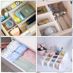Adjustable Plastic Space separation tool Desk and Drawer Organizer Dividers PP Material Storage System for Office Dorm Home