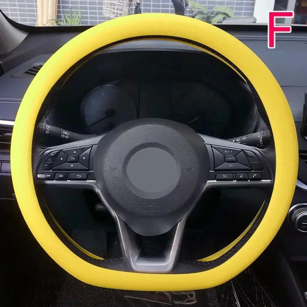 New car steering wheel cover anti slip silicone ice feeling ultra-thin washed all season universal steering wheel cover