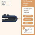Mini Sealing Machine USB Rechargable Heat Sealer Storage Bag Plastic Package Food Sealer Clip Bag Handheld Food Heat Sealer