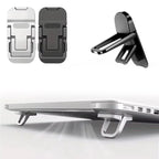 2PCS Mini Foldable Laptop Stand Portable Computer Keyboard Riser with 2 Adjustable Angles Self-Adhesive Invisible Notebook Stand