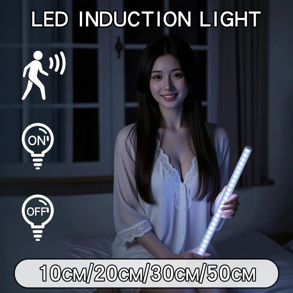 LED Motion Sensor Light Type C Rechargeable Light Wireless LED Night Light Cabinet Wardrobe Lamp Staircase Backlight For Kitchen
