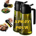 Olive Oil Dispenser Plastic Bottle for Kitchen Gadgets Air Fryer Accessories Olive Oil Sprayer Cooking Light-Blocking Dark Green