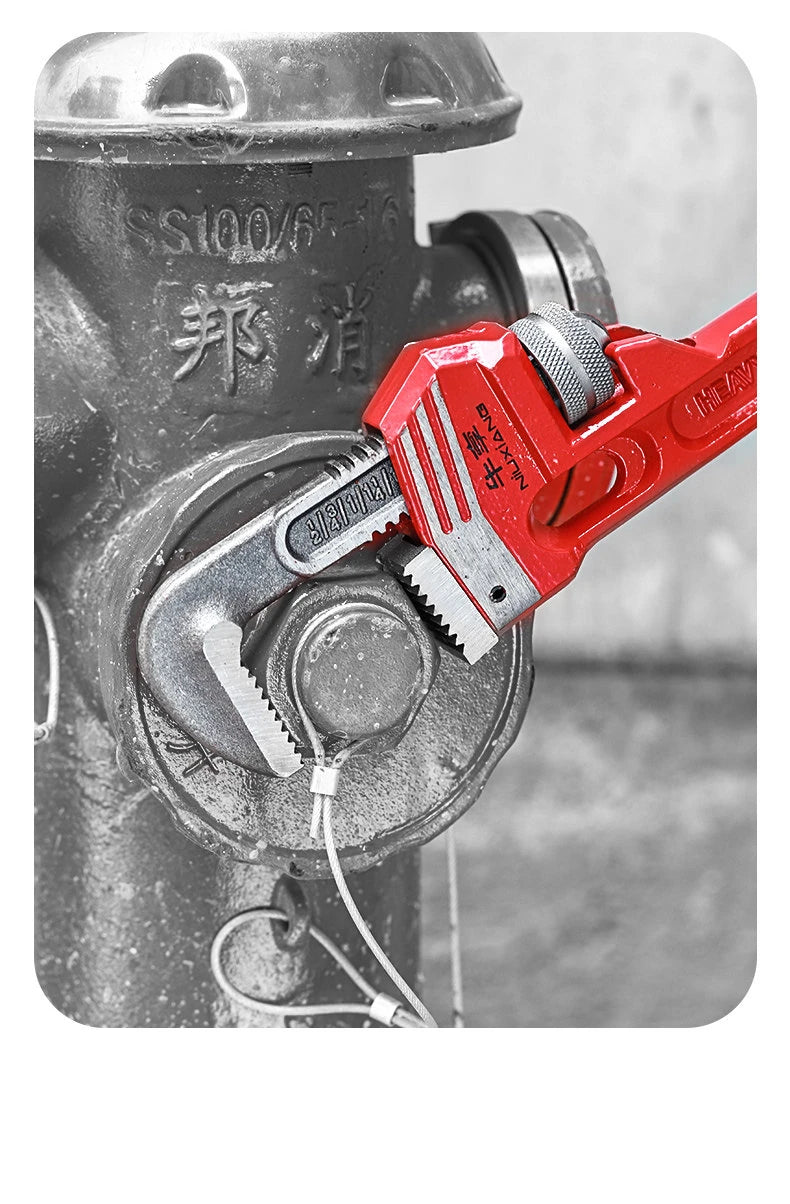 Heavy Duty Adjustable Pipe Wrench Multi-function Large Opening Plumbing Wrench  Steel Pipe Tool for Home Motorcycle Maintenance