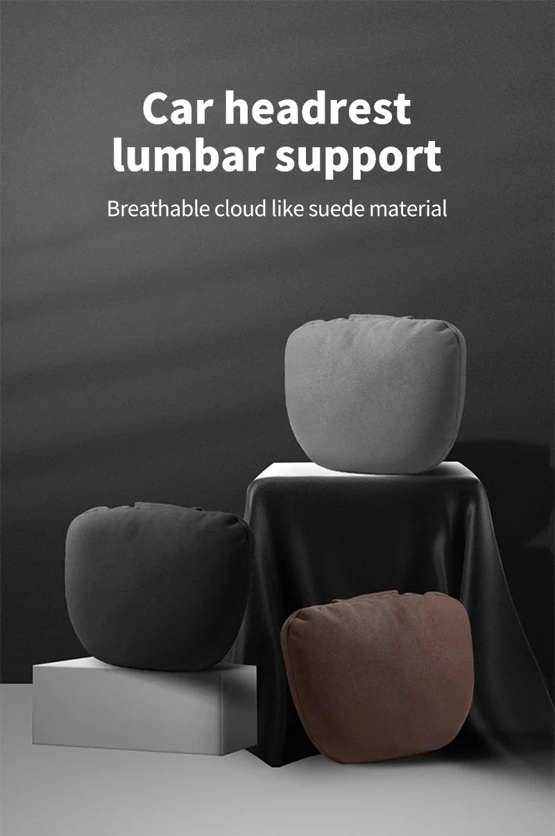 Automatic memory cotton protective pad for car seat headrests, suitable for head support of gaming chairs