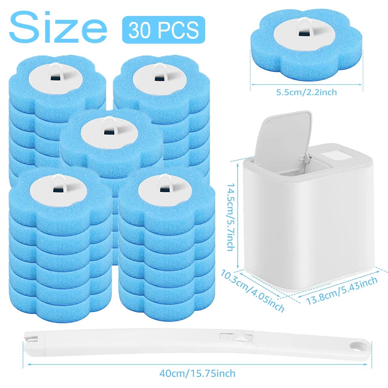 Toilet Brush One-Click Disposable Replacement Head Wall-mounted Auto Lid Opening Bathroom Cleaning Tool Wc Accessories