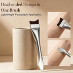 2Pcs Upgraded Crescent Design Foundation Makeup Brush Ultra-thin Smooth Application Liquid Mask Spatula Makeup Brush Beauty Tool