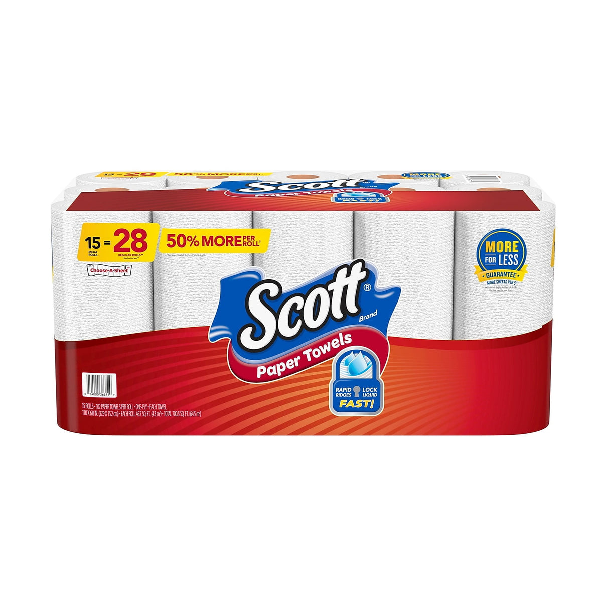 SCOTT TOWELS DOUBLE ROLL 12X2X108CT