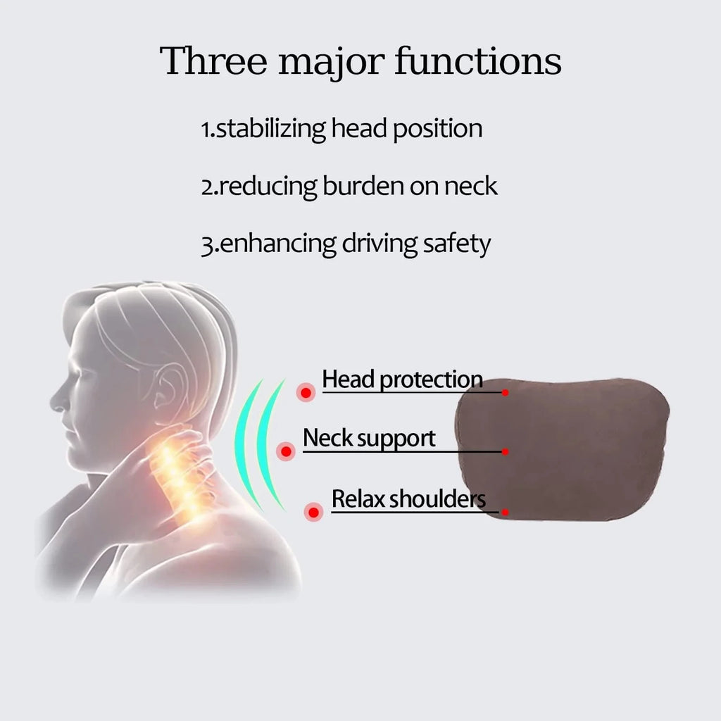 Automatic memory cotton protective pad for car seat headrests, suitable for head support of gaming chairs