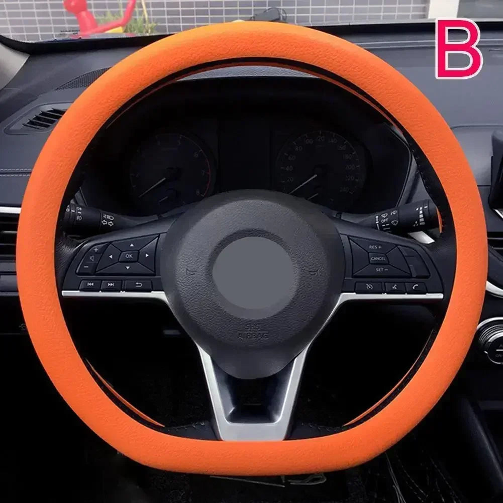 New car steering wheel cover anti slip silicone ice feeling ultra-thin washed all season universal steering wheel cover