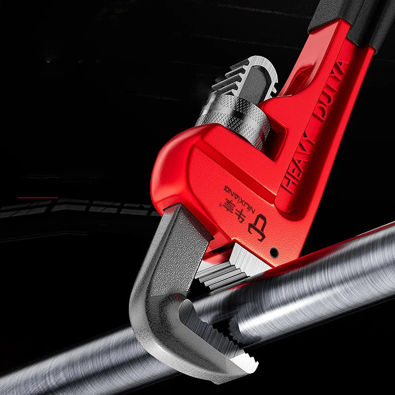 Heavy Duty Adjustable Pipe Wrench Multi-function Large Opening Plumbing Wrench  Steel Pipe Tool for Home Motorcycle Maintenance