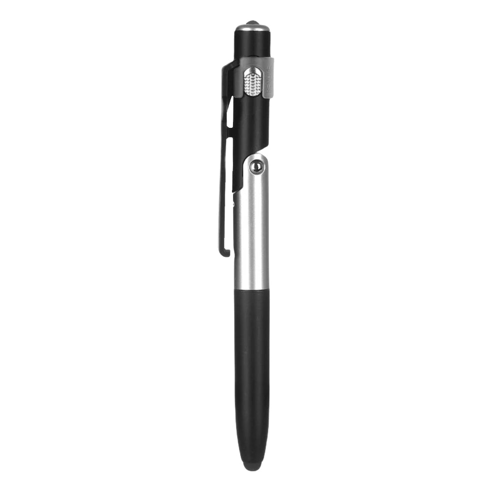 4 In 1 Multifunction Ballpoint Pen with LED Light Folding Phone Holder Multi-Function Touch Pen Black Ink Pen for Office Workers