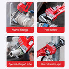 Heavy Duty Adjustable Pipe Wrench Multi-function Large Opening Plumbing Wrench  Steel Pipe Tool for Home Motorcycle Maintenance