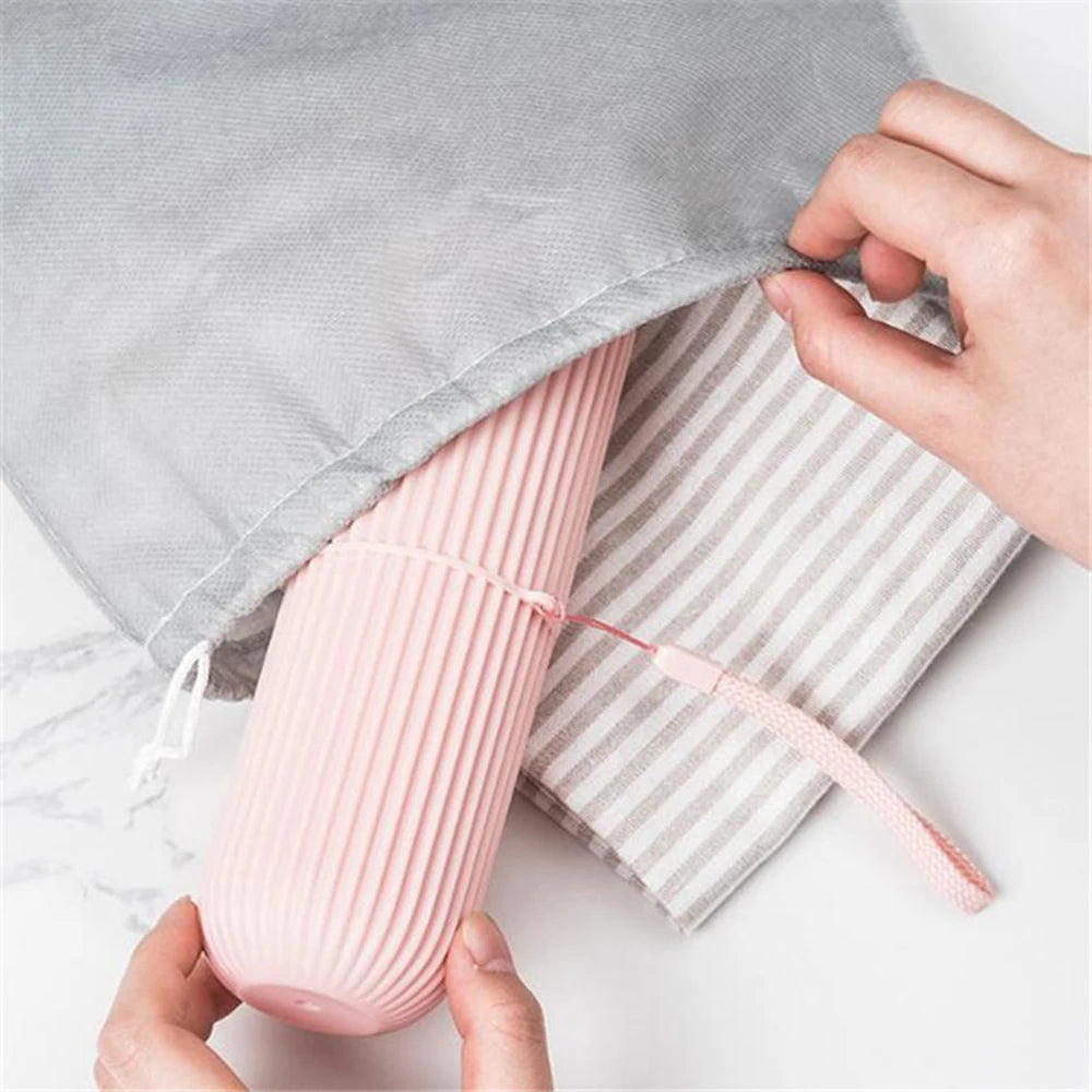 1Pc Portable Toothbrush Cup Bathroom Toothpaste Holder Storage Case Box Organizer Travel Toiletries Storage Cup New Creative 1Pc