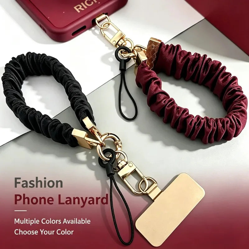 Fashion Women Phone Lanyard High‑Texture Decor Phone Chain Portable Anti‑Lost Mobile Strap for iPhone Smartphone