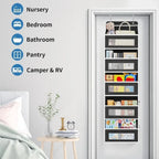 5-Shelf Hanging Storage Organizer - Behind Door Anti-Tilt 5 Large Capacity Pockets Suitable for Bedroom Bathroom