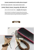Fashion Women Phone Lanyard High‑Texture Decor Phone Chain Portable Anti‑Lost Mobile Strap for iPhone Smartphone