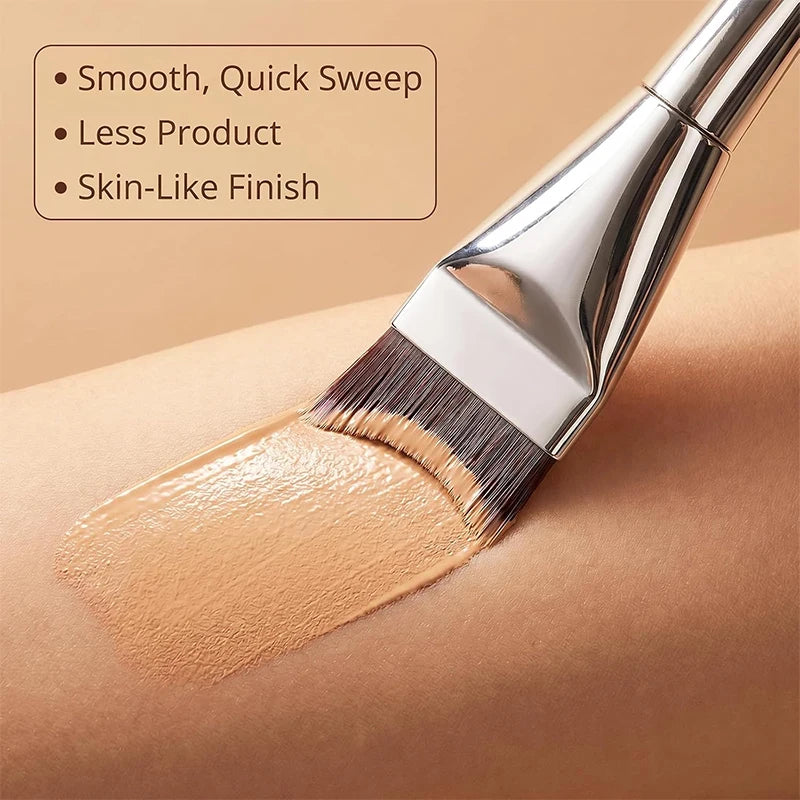 2Pcs Upgraded Crescent Design Foundation Makeup Brush Ultra-thin Smooth Application Liquid Mask Spatula Makeup Brush Beauty Tool