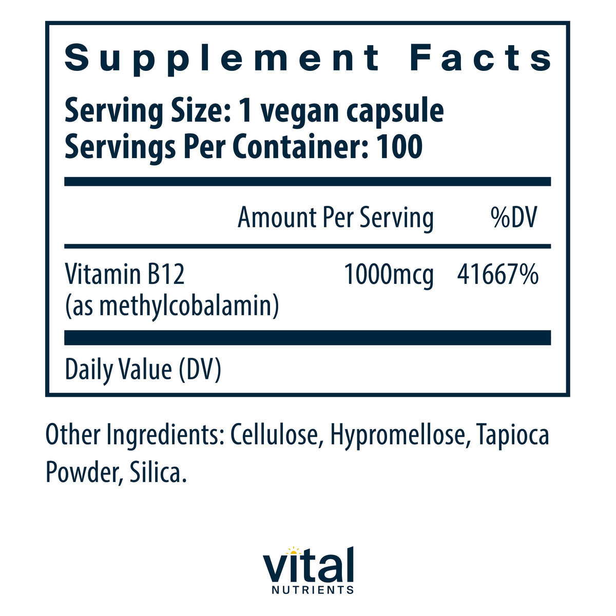 VITAMIN B-12 TB 1000MCG 100 SL