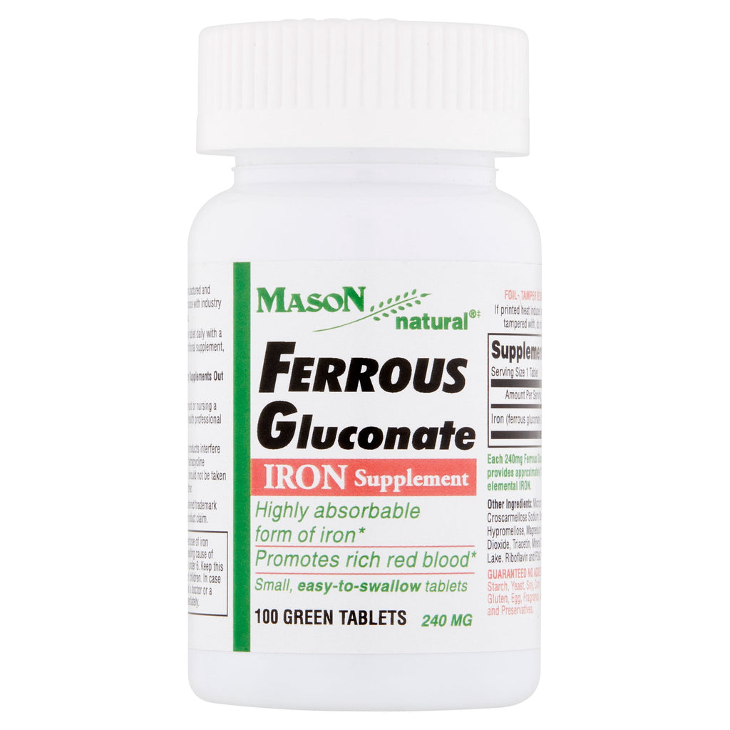 FERROUS GLUCONATE 240 MG TAB 100CT