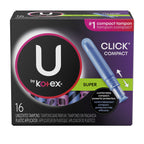 U BY KOTEX CLICK SUPER PLS COMPCT TMP 16