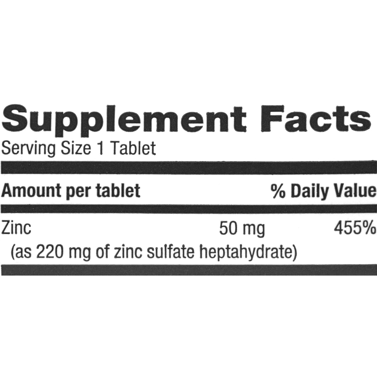 ZINC 50MG ELEMENTAL  CP 220MG 100