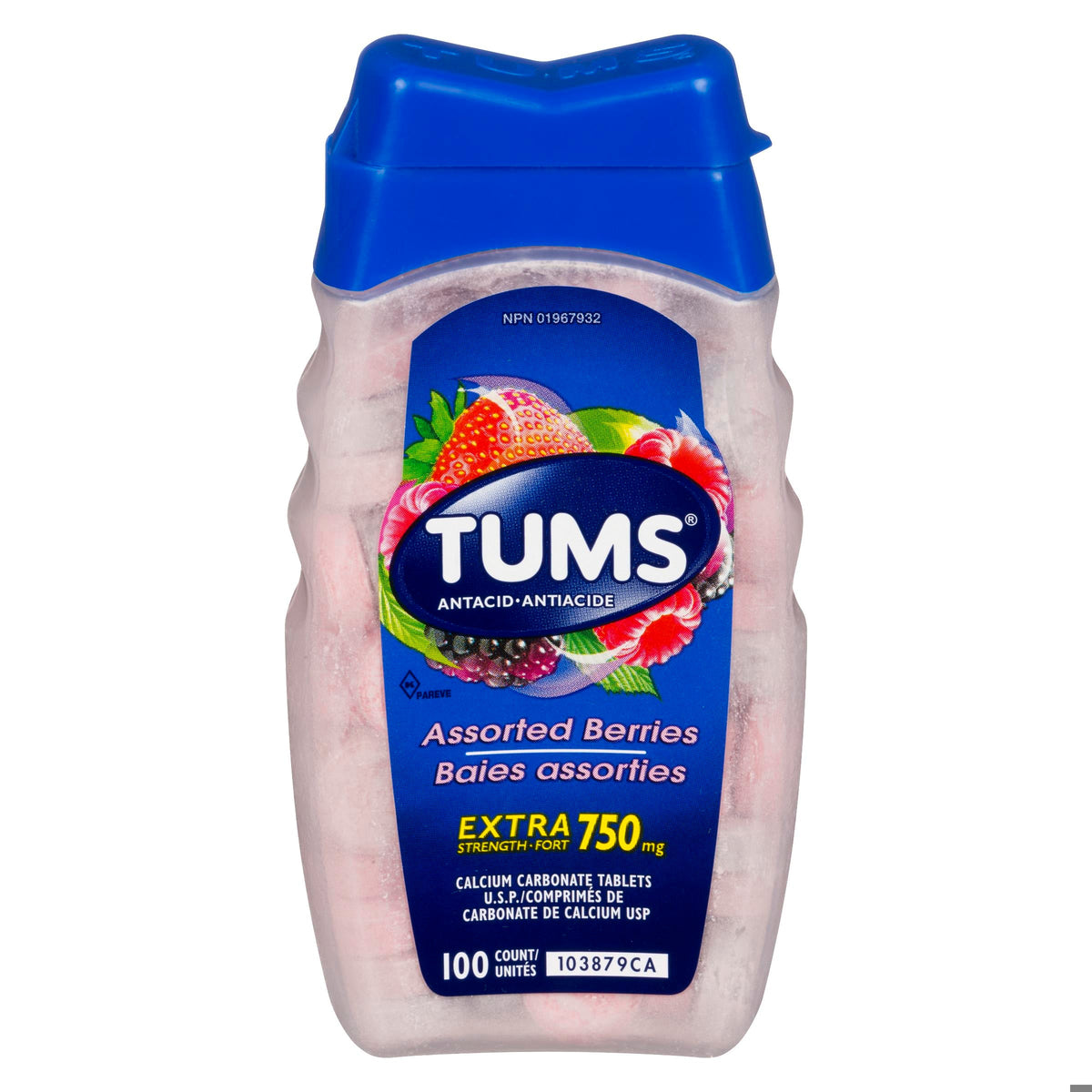TUMS E-X CW 750MG 96 ASTD BRY