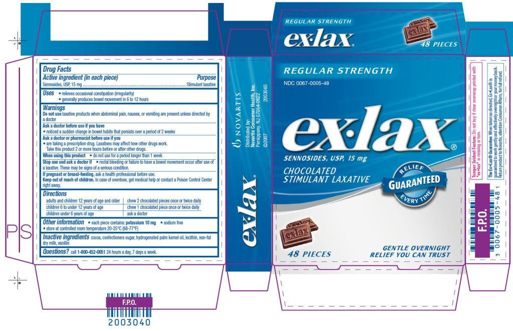 EX-LAX CW 15MG 24 CHOCOLATE
