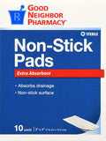 GNP BANDAGE NON-STICK 3X4IN PAD 10CT